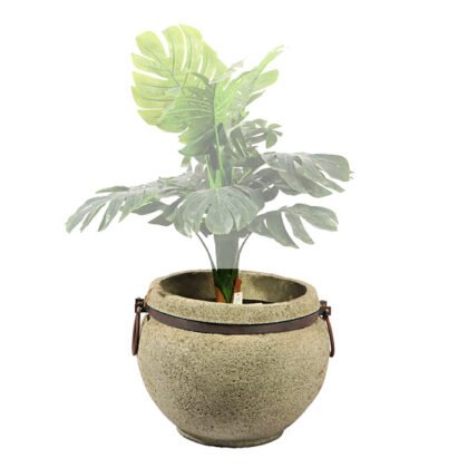 Round Acrylic Pot – Silver