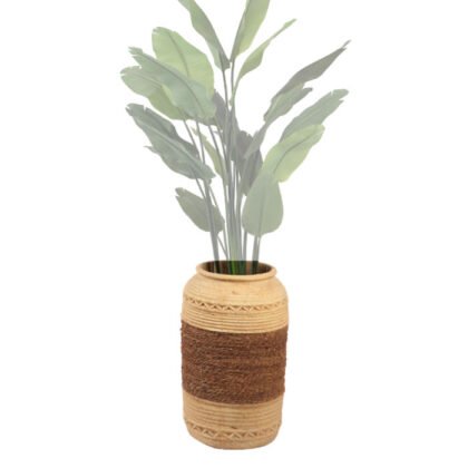 Long Acrylic Pot – Beige (77 cm)