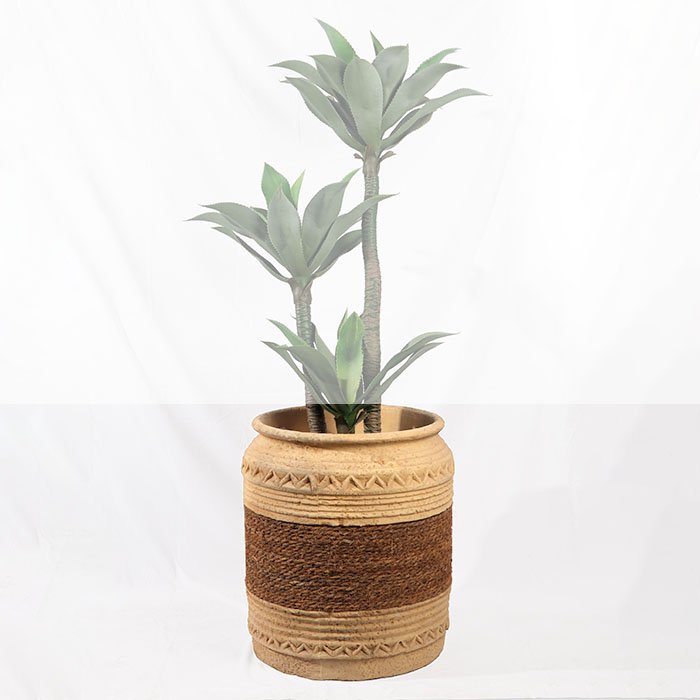 Long Acrylic Pot – Beige (53 cm)