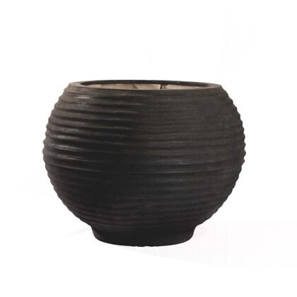 Round Acrylic Pot – Black