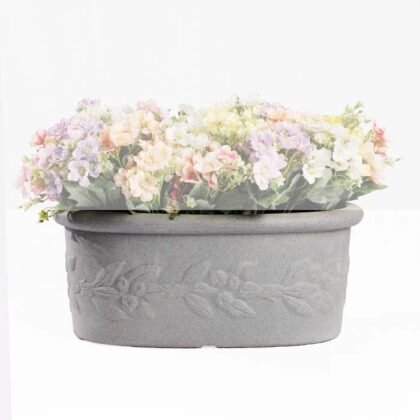 Gray Rectangular Acrylic Pot