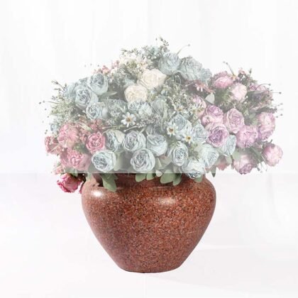 Round Brown Acrylic Pot