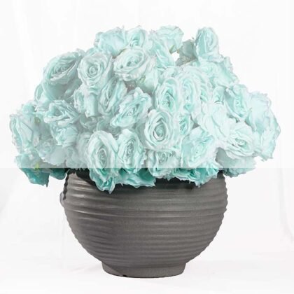 Round Acrylic Pot Silver