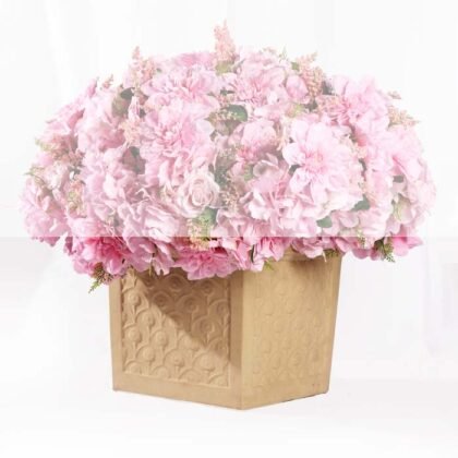 Beige Acrylic Square Pot