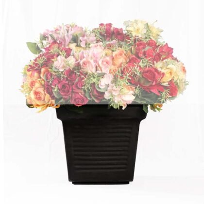 Black Acrylic Square Pot