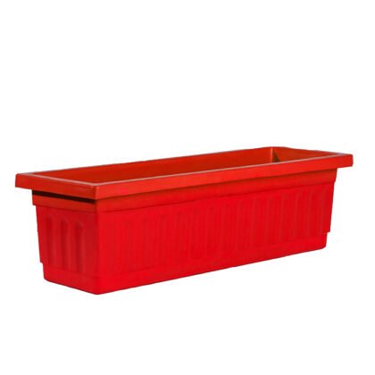 Plastic Rectangular Pot – Red