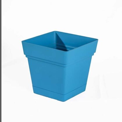 Square Plastic Pot – Baby Blue
