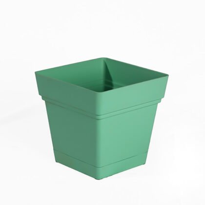 Square Plastic Pot – Green