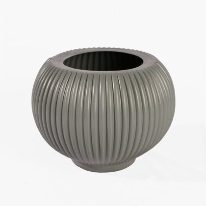 Round Plastic Pot – 25 cm (Black)