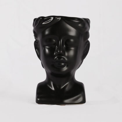 Small Black Ceramic Pot