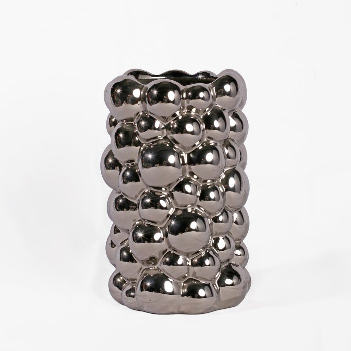 Bubbles Ceramic Long Silver