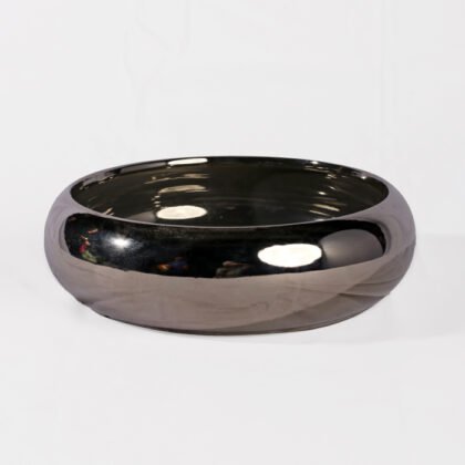 Plain Ceramic Plate Silver