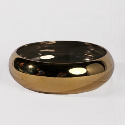 Plain Ceramic Plate Gold
