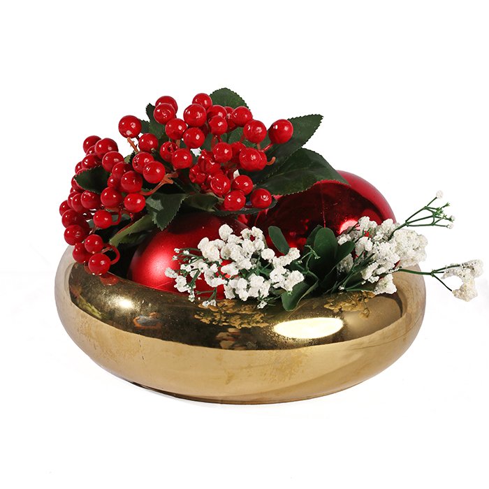 Plain Ceramic Plate Gold