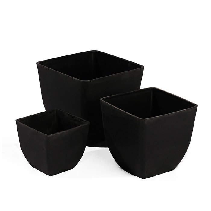 Black Square Mini Pots